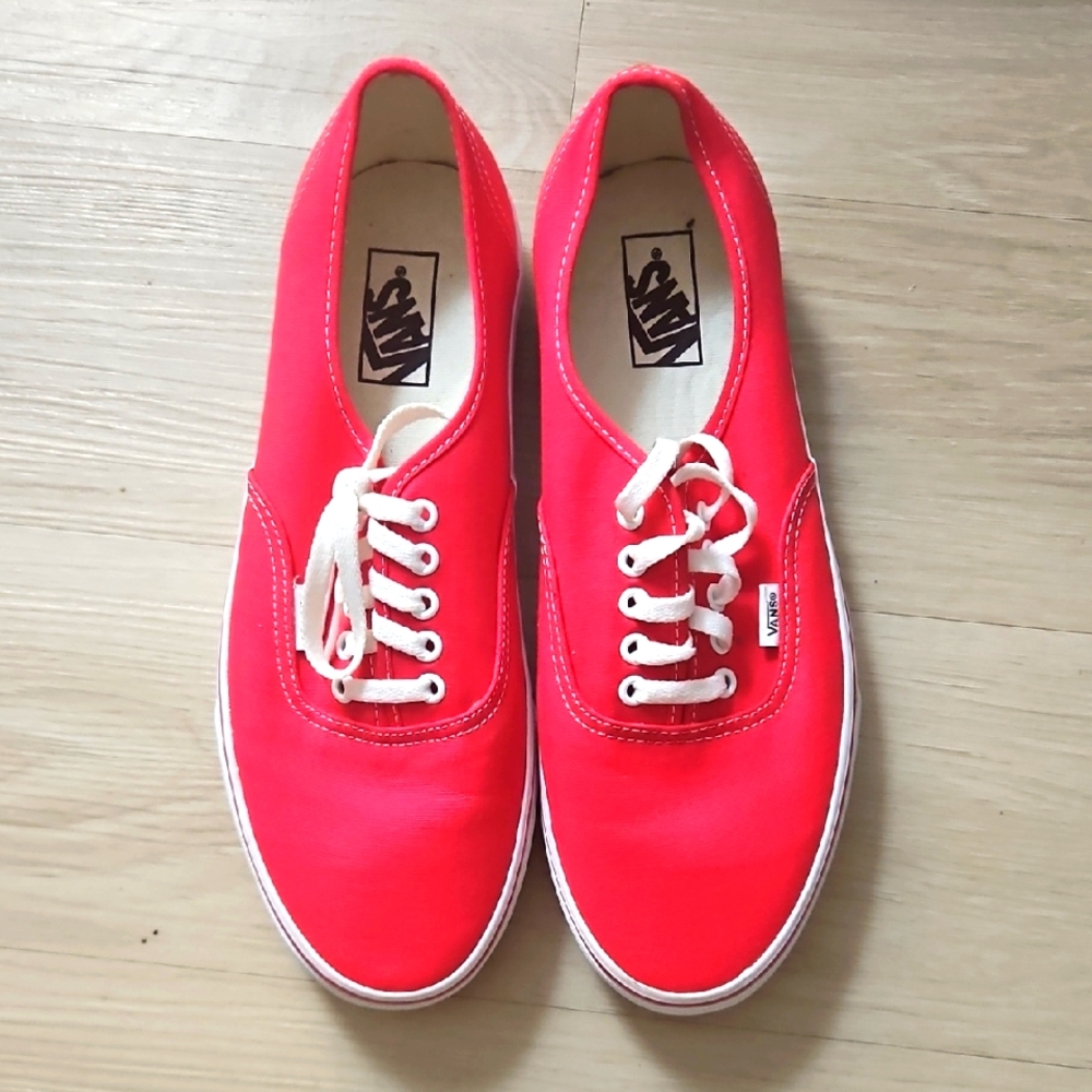 Vans Vibrant Red Lace-Up Sneakers